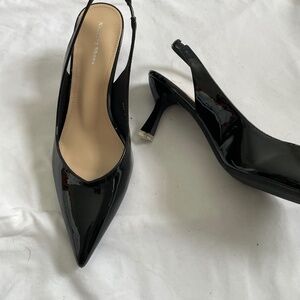 Black Sling Back heels with pointed toe - size 43/11